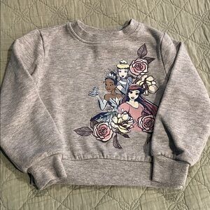 Disney Gray Sweatshirt with Princess Design